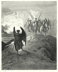 Illustrazione di Gustave Doré per Il Paradiso Perduto di Milton, Libro IV, versi 1014, 1015